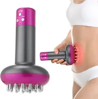 Massagegerät Elektrisch vibrierendes Massagegerät, Kabellose Meridianbürste, Lila