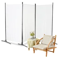 VINGO Paravent Spanische Wand Zimmer Trennwand Outdoor 3 fach Raumteiler Raumtrenner Beige