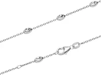 25cm Fusskette Ankerkette diamantiert 925 Sterling Silber Fusskettchen Silber