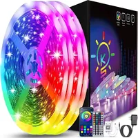 LED Strip 5M Streifen set mit Fernbedienung Lichtband Smart RGB Lichtleiste Farbwechsel Lichterkette SMD Dimmbar Wasserdicht Party Beleuchtung Retoo