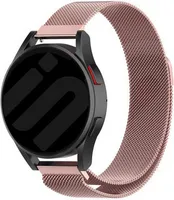 Strap-it Milanese Armband - Kompatibel mit Samsung Galaxy Watch Armband 42mm Edelstahl Armband mit Magnetverschluss - Ersatzarmband - Hochwertiges Material - für Smartwatch 20mm Armband Rosa