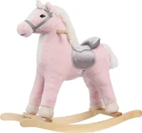 Schaukelpferd mit Deluxe-Sattel - Groß - 3 bis 5 Jahre - Schaukeltier - Rosa