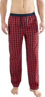 CECEBA Herren Lange-Hose, Schlafhose, Pyjama-Hose - Baumwolle, Popeline, rot, kariert, mit Eingriff Größe: 52