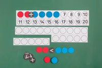 Rechenleiste für die Tafel | magnetisch Zählchips