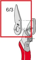Ersatzklinge 6/3 f.FELCO-Schere 6+12 Bl.verp.FELCO
