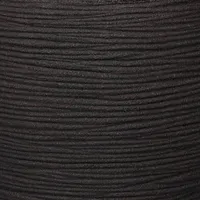 Capi Blumentopf Nature Rib Quadratisch 40 x 40 cm Schwarz KBLR903