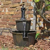 dobar Großer Design Garten-Brunnen mit Pumpe