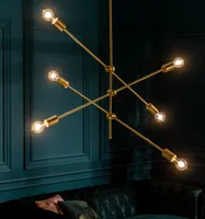 riess-ambiente Elegante Hängelampe VARIATION 128cm gold mit sechs schwenkbaren Leuchten Hängeleuchte Lampe