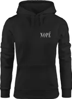 Kapuzen-Pullover Damen Nope Hoodie Moonworks® schwarz XL