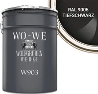 Heizkörperlack Heizungsfarbe Heizkörperfarbe W903 Tiefschwarz RAL 9005 - 5L