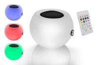 Dual BTP2 Bluetooth Lautsprecher Portabel, inkl. Fernbedienung, Musikbox klein Akkubetrieben, LED Lichteffekte, USB, AUX Audio, 5W, Portable Soundbox