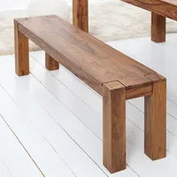 riess-ambiente Massive Edelholz Sitzbank MAKASSAR Sheesham 140cm Holzbank einzigartige Maserung Küchenbank Bank Holzbank
