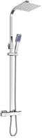 Duschset Brausesystem Duschamatur Thermostat Brausesystem Duschsystem Duschkopf Regendusche Duschkopf mit Handbrause Duschsäule Verstellbar Duschstange
