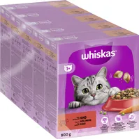 WHISKAS Karton Trocken 1+ mit Rind 5x 800g