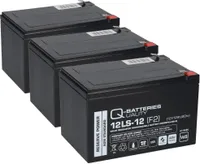 Kompatibler Akku E Roller E Scooter Quad E Bike 36V 3x 12V 12Ah AGM QB