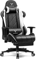 EXRACING Gaming Stuhl Racing Gamer Stuhl, Ergonomischer Gaming Sessel mit biionische Rückenlehne, Gaming Chair Kunstleder PC-Stuhl 150KG, Weiß