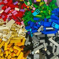 gut gemischt Lego ®  500 Basic Steine Grundsteine NUR HOHE BASIS STEINE 