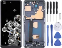 Für Samsung Galaxy S20 Ultra 4G / 5G Display Full TFT LCD mit Rahmen Einheit Touch Ersatzteil Reparatur Schwarz (ohne Fingerprint)