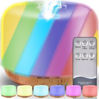 Aroma Diffuser 0.3 l Ultraschall Luftbefeuchter RGB mit Fernbedienung Raumbefeuchter Elektrisch Duftlampe Öle Diffusor mit 7 wechselnden Farben Retoo