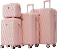 MODFU Gepäckset -Handgepäck 4Set Reisekoffer Koffer Trolleys, Rosa