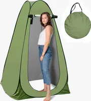 Freetoo Campingzelt, Duschzelt mit Reißverschluss, Wasserabweisend und sonnenfest Toilettenzelt, Faltzelt, Pop-up-Zelt, Umkleidezelt
