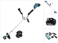 Makita DUR 368 AT Akku Freischneider 36 V ( 2 x 18 V ) Zweihandgriff Brushless + 2x Akku 5,0 Ah - ohne Ladegerät