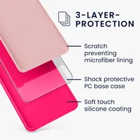 kwmobile Handyhülle für Google Pixel 7 Hülle, für Pixel 7 Case - Hülle Silikon - kabelloses Laden - Neon Pink