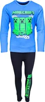 Schlafanzug Minecraft Creeper Dunkelblau 116 cm