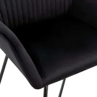 vidaXL Stoličky do jedálne 4 ks Black Velvet