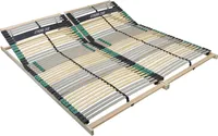 Extra stabiler Premium Lattenrost 180x200 (2 x 90x200cm), bis 200Kg belastbar, Kopfteil verstellbar, 42 Latten, 7 Zonen Lattenrost aus Buche und verstärkter Birke,  Germany