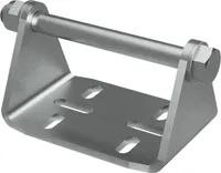 Kielrollenhalter B mit Achse für Seitenrolle Sliprolle Kielrolle Bootstrailer verzinkt SUPROD, 130 mm