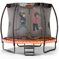 SPORTSTECH HTX500 Trampolin Outdoor Ø 244/305 cm, Kindertrampoline Garten, bis 100/120 kg + Sicherheitsnetz, Outdoor Spielzeug mit Cooler Sprungmatte & Wassersprinkler