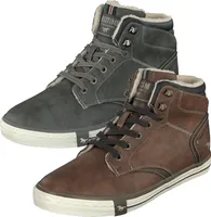 Mustang Herren Warmfutter Stiefelette High Top Sneaker 4072-602, Größe:45 EU, Farbe:Braun