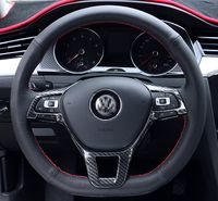 Passend für VW Tiguan 2 Golf 7 T-Roc T-Cross Lenkrad Blende Zierrahmen Carbon