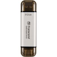 Transcend ESD310 - 512 GB - USB Typ-A auf USB Typ-C - 3.2 Gen 2 (3.1 Gen 2) - 1050 MB/s - Silber