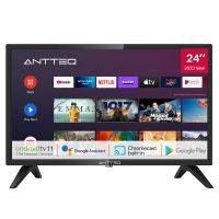 Antteq AG24F1DCU Android Fernseher 24 Zoll (61cm) Smart TV mit  Google Assistant, Chromecast, Netflix, Prime Video, Disney+, Wi-Fi, Triple Tuner