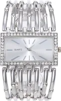 Edelstahl Quarzuhr, Analoges Quarzwerk Strass-Zifferblatt, Einstellbare Luxus Business Uhr