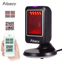 Aibecy MP6300Y 1D / 2D / QR Omnidirektionaler Barcode-Scanner USB-Kabel-Barcode-Leser CMOS-Bild Hand-Free für Supermarkt-Buchhandlung Einzelhandelskrankenhaus