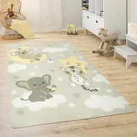 Kinderteppich Teppich Kinderzimmer Spielmatte Babymatte Rutschfest Regenbogen Herz Grösse 80x150 cm