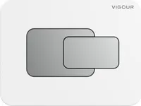 VIGOUR DEE Individual 1.0  WC-Betätigungsplatte magnetische Halterung zum Einwurf von Wasserkastenwürfel, weiß/chrom