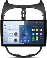 Do Peugeot206G 2001-2008 6+128G 9''Android13 Carplay radio samochodowe GPS NAVI WIFI 4GSIM BT SWC DAB+ 8core RDS DSP