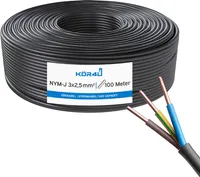 kör4u Erdkabel Elektrokabel 100 Meter NYY-J 3 x 2,5 mm²