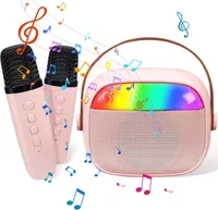 Bluetooth-Lautsprecher mit 2 Mikrofonen Karaoke-Maschine