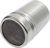 Edelstahl Pulverstreuer, 5*7cm Schokoladenstreuer Bagger Kaffeekakaobagger mit feinmaschigem Deckel Power Dose