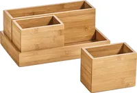 Zeller Present Organizer-Set Bambus, natur, 4-teilig (1 Set)