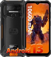 OUKITEL WP23 Android 13 Outdoor Handy, 7GB+64GB/1TB Erweiterbar, 10600 mAh Outdoor Smartphone Ohne Vertrag, 6.517" HD+, Dual SIM 4G Handy, NFC/Face ID/OTG/GPS/IP68, Orange