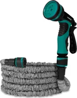 Flexibler Gartenschlauch 10 Meter - Inkl. Wandhalterung, Anschlüsse und Multisprüher