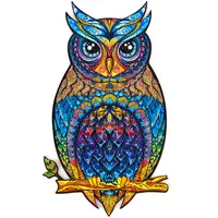 UNIDRAGON Charming Owl 15 x 26 cm 101 Teile Holz-Puzzle