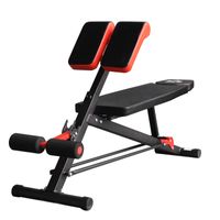 HOMCOM Hantelbank Fitnessbank Schrägbank Multifunktion Bauchtrainer Verstellbar Edelstahl Schwarz 64 x 146 x 73,5-85 cm