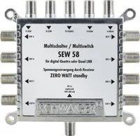 Schwaiger SAT-Multischalter 5x8 eco passiv, ohne Stroman.